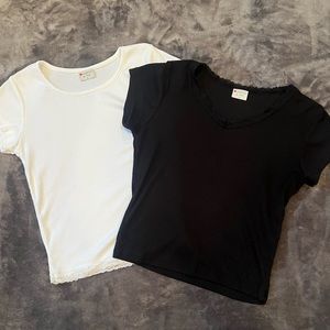 Poof Black and White Basic Tees